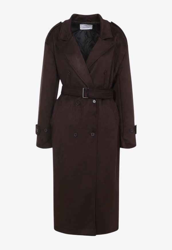 Pembroke Faux Suede Trench Coat