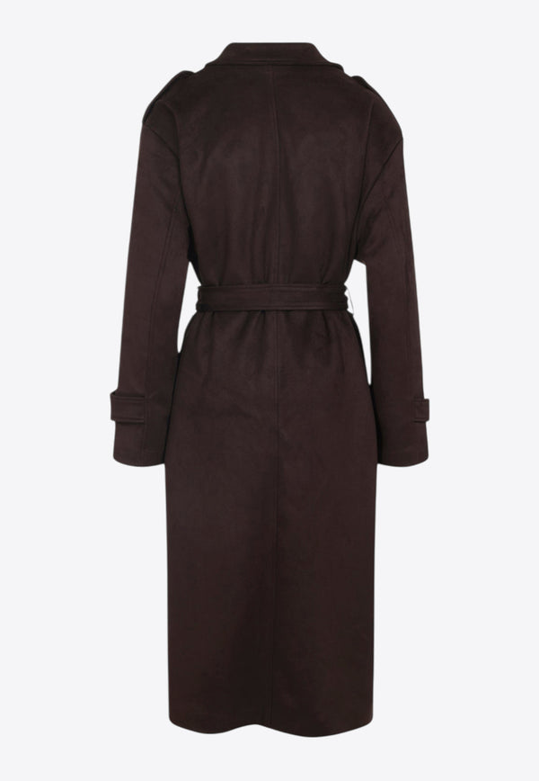 Pembroke Faux Suede Trench Coat