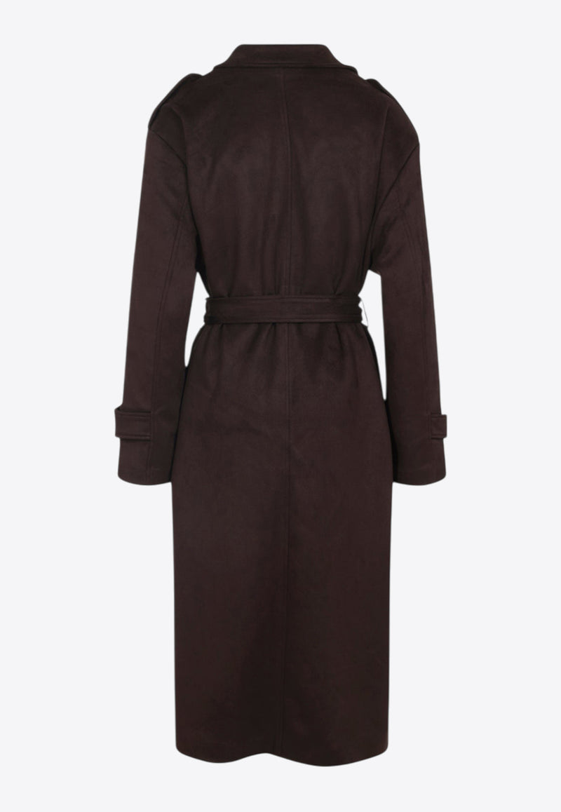 Pembroke Faux Suede Trench Coat