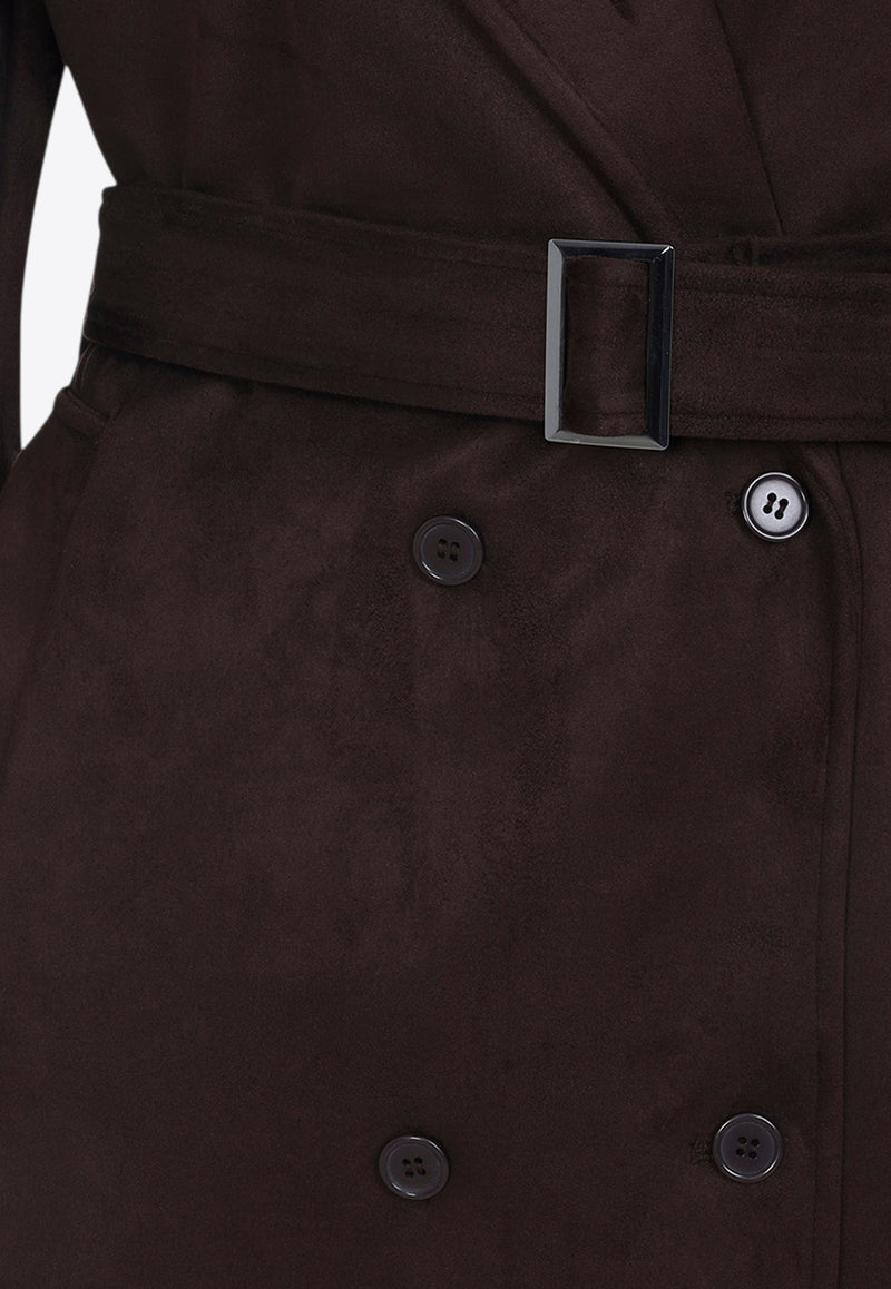 Pembroke Faux Suede Trench Coat