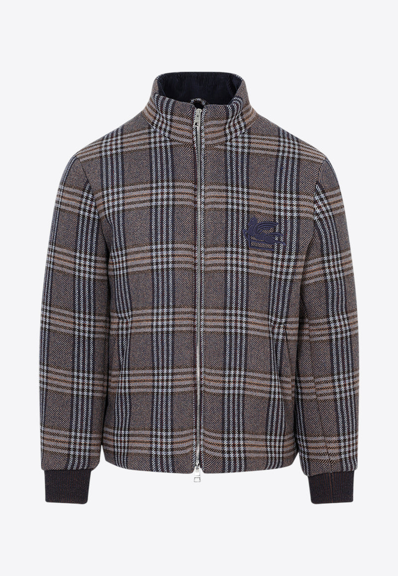 Wool Check Padded Jacket