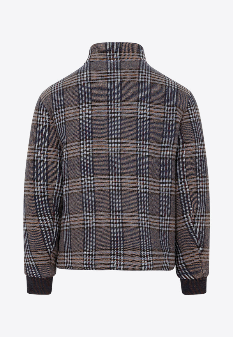 Wool Check Padded Jacket
