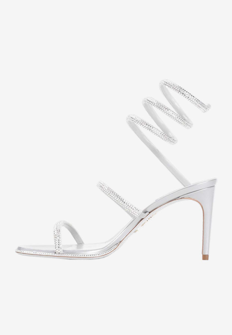 Cleo 80 Crystal-Embellished Sandals