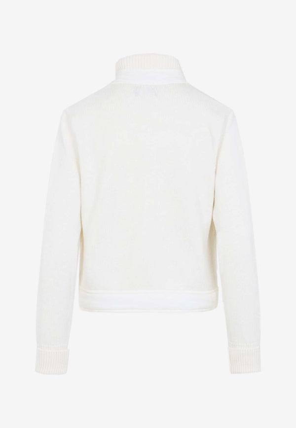 Zip-Up Wool Cardigan