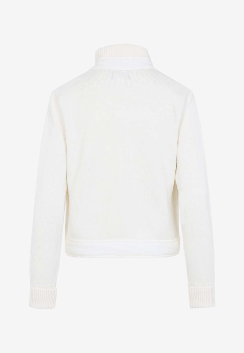 Zip-Up Wool Cardigan