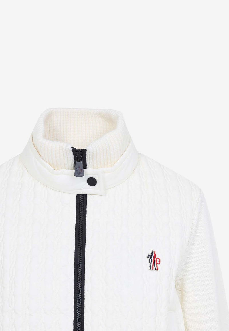 Zip-Up Wool Cardigan