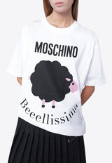 Moschino Printed Crewneck T-shirt White 07195441/R_MOSCH-1001