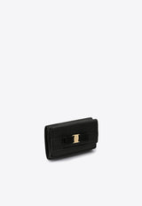 Salvatore Ferragamo Vara Bow Compact Wallet Black 0729052LE/P_FERRA-NR