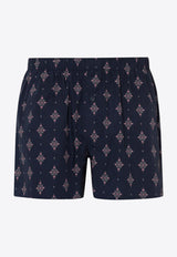 Hanro Fancy Woven Printed  Boxers Navy 074013-2195MULTICOLOUR