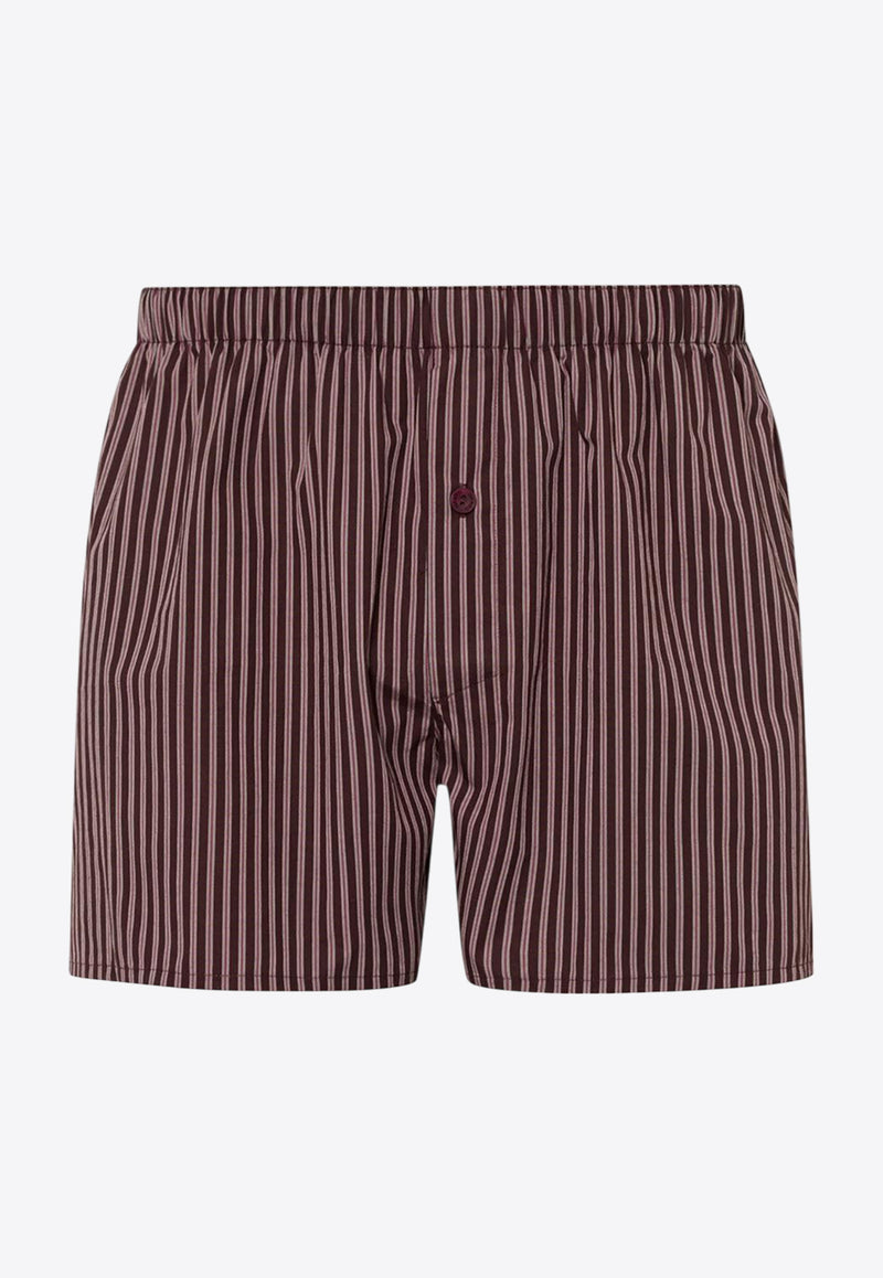 Hanro Fancy Woven Stripe Boxers Maroon 074013-2863MAROON