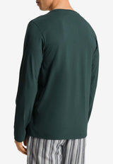 HANRO Basic Long-Sleeved T-shirt Green 075053-2743GREEN