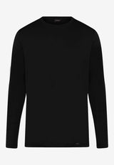 HANRO Basic Long-Sleeved T-shirt Black 075431-0019BLACK