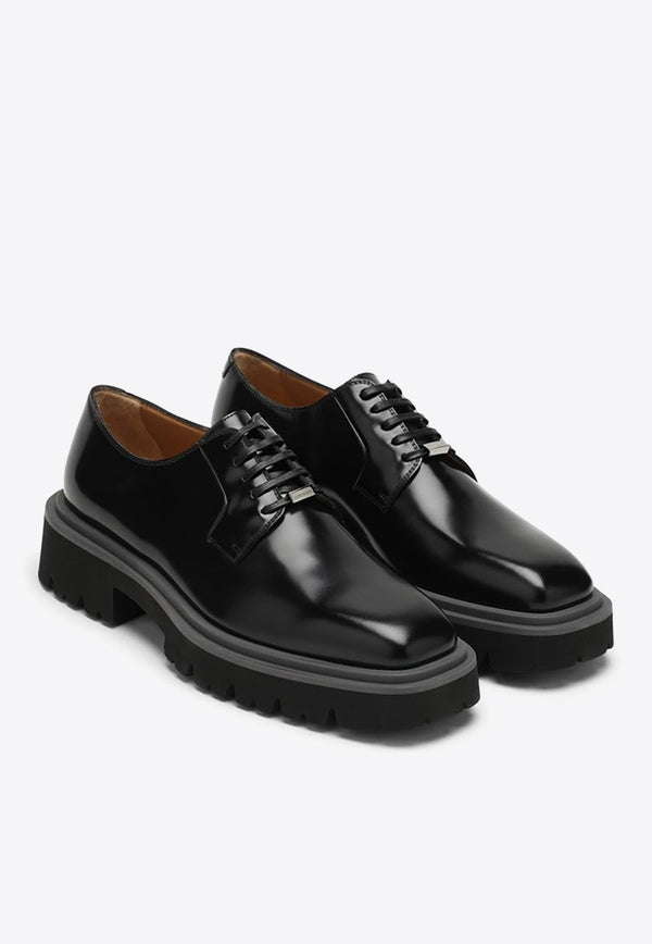 Salvatore Ferragamo Leather Platform Oxford Shoes 0762539MLE/N_FERRA-NB