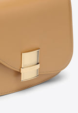 Salvatore Ferragamo Small Fiamma Calf Leather Shoulder Bag Camel 0769388LE/O_FERRA-LC