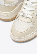 Salvatore Ferragamo Dennis Low-Top Leather and Mesh Sneakers White 0769613MLE/O_FERRA-PB