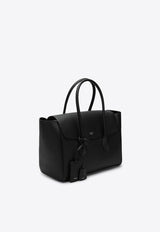 Salvatore Ferragamo East-West Classic Tote Bag in Hammered Leather Black 0769690LE/P_FERRA-NR