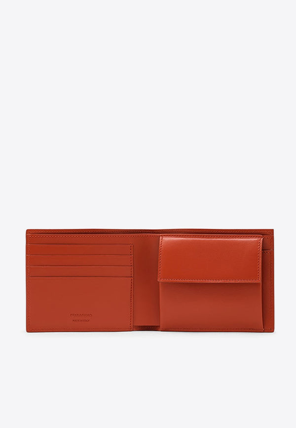 Salvatore Ferragamo Classic Calf Leather Bi-Fold Wallet Red 0771960LE/O_FERRA-TE