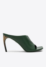 Salvatore Ferragamo Nymphe 85 Curved Heel Mules Green 07729321CLE/O_FERRA-FG