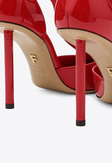 Salvatore Ferragamo Lysandra 95 T-strap Pumps in Patent Leather Red 07772101CLE/P_FERRA-FR