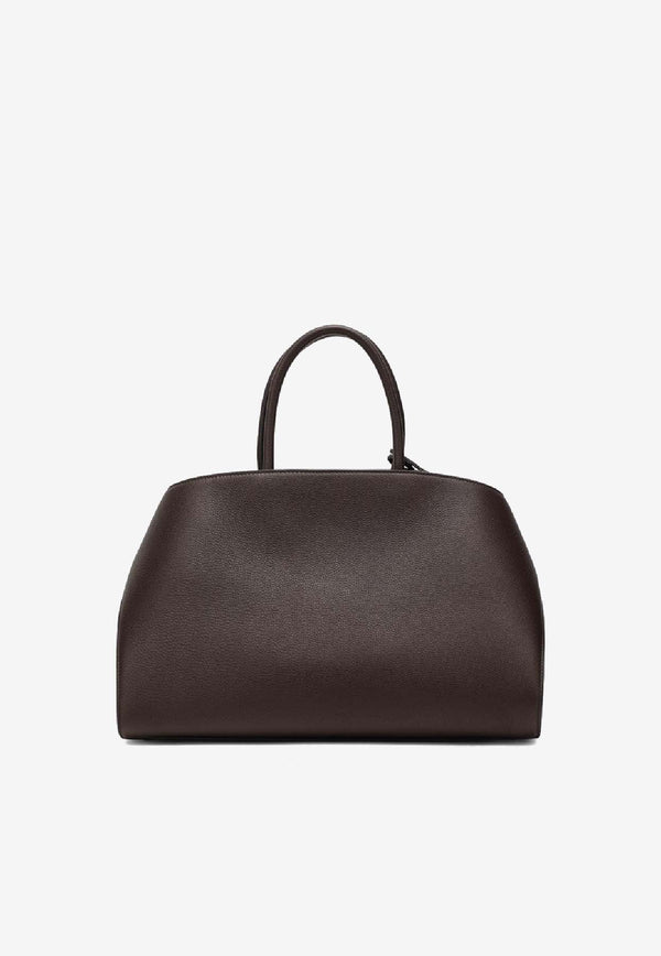 Ferragamo Medium Hug Leather Top Handle Bag Brown 0777258LE/S_FERRA-MO