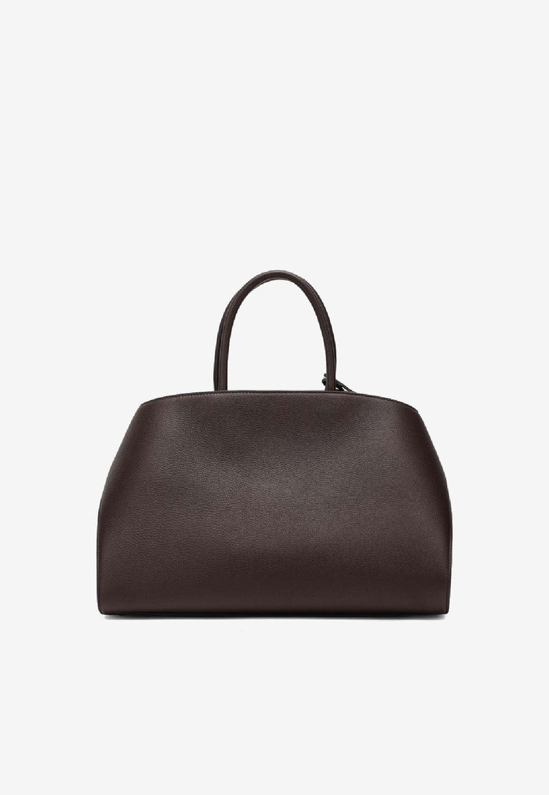 Ferragamo Medium Hug Leather Top Handle Bag Brown 0777258LE/S_FERRA-MO