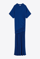 Ferragamo Draped Maxi T-shirt Dress Blue 0782523VI/R_FERRA-KB