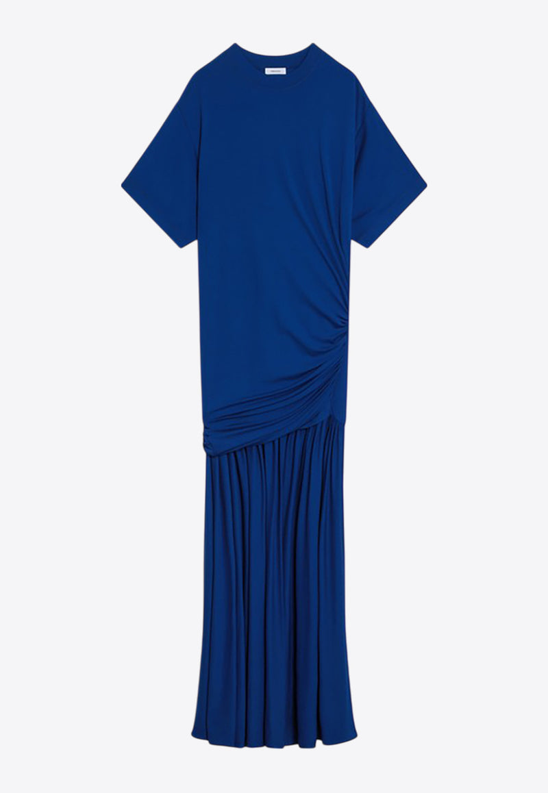 Ferragamo Draped Maxi T-shirt Dress Blue 0782523VI/R_FERRA-KB