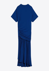 Ferragamo Draped Maxi T-shirt Dress Blue 0782523VI/R_FERRA-KB