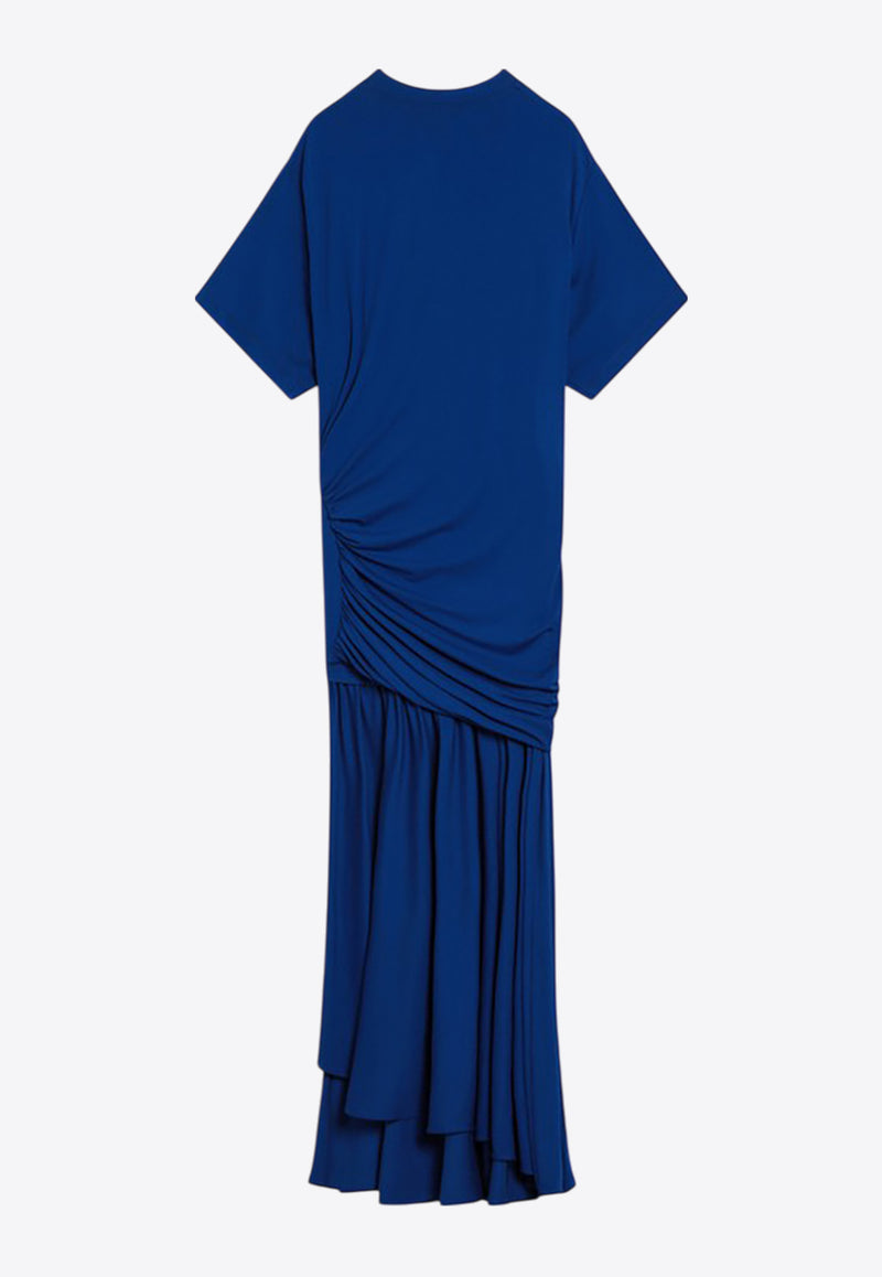 Ferragamo Draped Maxi T-shirt Dress Blue 0782523VI/R_FERRA-KB