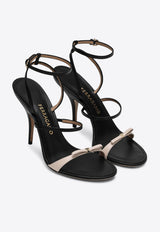Salvatore Ferragamo Ariel 95 Leather Sandals Black 07828571CLE/Q_FERRA-NB