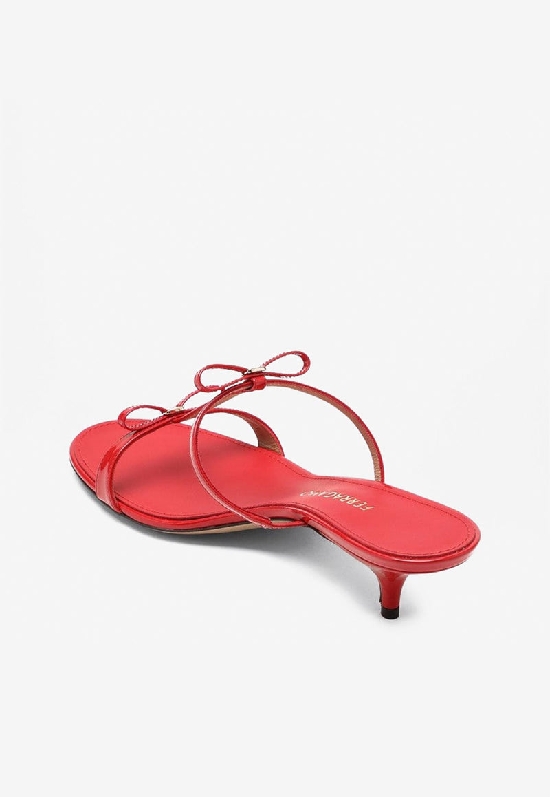 Ferragamo Abili 40 Mini Bow Sandals Red 07830401CLE/Q_FERRA-FR