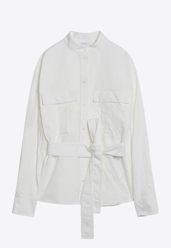 Ferragamo Saharan Button-Up Shirt White 0783913CO/Q_FERRA-BI