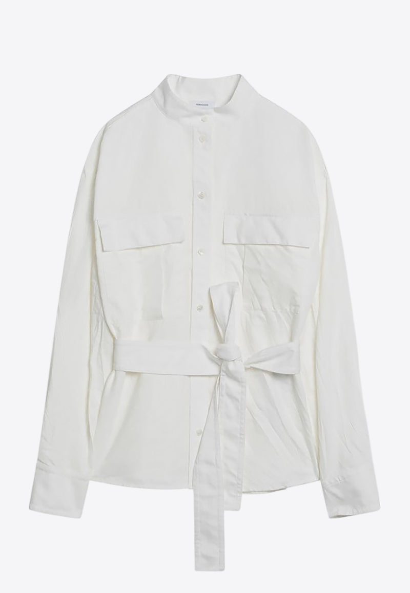 Ferragamo Saharan Button-Up Shirt White 0783913CO/Q_FERRA-BI