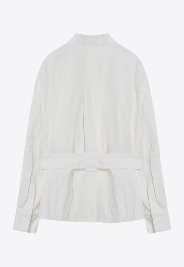 Ferragamo Saharan Button-Up Shirt White 0783913CO/Q_FERRA-BI