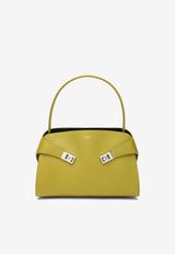 Ferragamo Medium Hug Leather Top Handle Bag Yellow 0784587LE/R_FERRA-LM