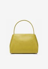 Ferragamo Medium Hug Leather Top Handle Bag Yellow 0784587LE/R_FERRA-LM