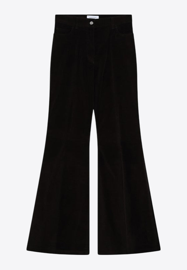 Ferragamo High-Rise Flared Pants Dark Brown 0785197CO/R_FERRA-DB