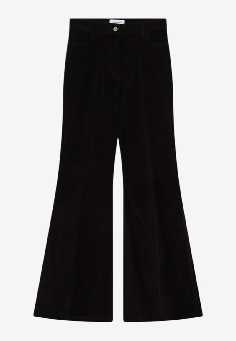 Ferragamo High-Rise Flared Pants Dark Brown 0785197CO/R_FERRA-DB