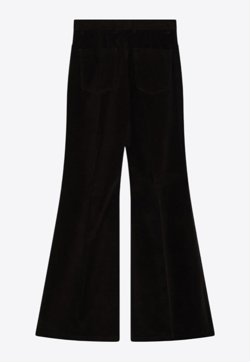 Ferragamo High-Rise Flared Pants Dark Brown 0785197CO/R_FERRA-DB