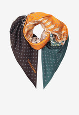 Ferragamo Madras Print Silk Scarf Multicolor 0785658SI/R_FERRA-VM