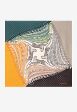 Ferragamo Madras Print Silk Scarf Multicolor 0785658SI/R_FERRA-VM