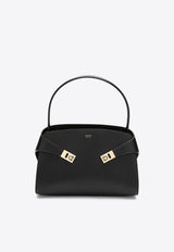 Ferragamo Medium Hug Two-Tone Leather Shoulder Bag Black 0787833LE/R_FERRA-NM