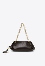 Ferragamo XS Scarf Leather Chain Shoulder Bag Dark Brown 0787859LE/R_FERRA-TM