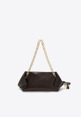 Ferragamo XS Scarf Leather Chain Shoulder Bag Dark Brown 0787859LE/R_FERRA-TM