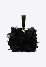Ferragamo Mini Clutch with 3D-Flowers Black 0788037SI/R_FERRA-NR