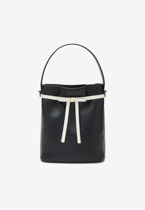 Ferragamo Leather Bucket Bag Black 0790187LE/S_FERRA-NM
