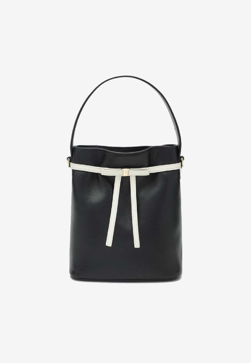 Ferragamo Leather Bucket Bag Black 0790187LE/S_FERRA-NM