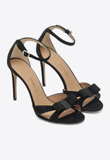 Ferragamo Roxy 90 Vara Bow Suede Sandals Black 07917871CSUE/S_FERRA-NB