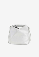Mm6 Maison Margiela Leather Japanese Crossbody Bag Silver