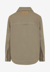 AMI PARIS Worker Long-Sleeved Overshirt Beige